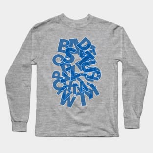 Simple blue font Long Sleeve T-Shirt